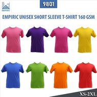 EMPIRIC 160gsm Unisex Vibrant Colour Short Sleeve T-Shirt XS-2XL (9801)
