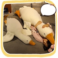 ASY 50/90CM Large Fluffy Duck Plush Big White Goose Plush Toy Huge Duck Sleep Pillow Cushion Soft St