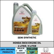 HONDA 5W-30 Engine oil 1LITER/4LITER SEMI SYNTHETIC