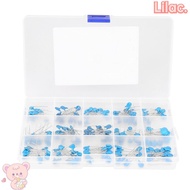 VIOLETLILAC 180PCS High Voltage Capacitors, 1kV 15 Value Capacitors Assortment Kit, Blue 100PF-10000