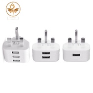 Universal Usb Uk Plug 3 Pin Wall Charger Adapter With Usb Ports Travel Charger Charging For Phone