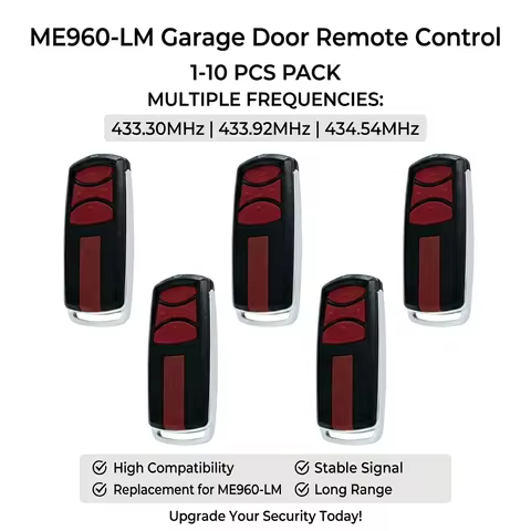 1/2/3/5/10pcs ME960-LM Garage Door Remote Control 434.54MHz 433.30MHz 433.92MHz for Garage Gate Elec