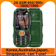 Push Button Rugged Mobile Phone 2.4" Dual Sim Bluetooth Dual Flashlight MP3 FM Big Horn 2400MAH Dust