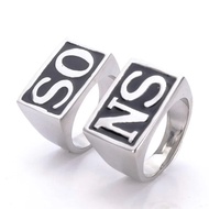 2pcs/pair Solid Sons of Anarchy Ring 316L Stainless Steel SONS Men Rings Jewelry Size 7-14