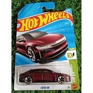 MERAH HW HOT WHEELS LUCID AIR MAROON RED EV LOT C 2026HW