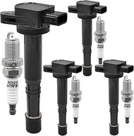 OYEAUTO Set of 4 Ignition Coil Packs UF417 C1450 with Iridium Spark Plugs Compatible with Acura TSX 