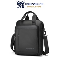 MENSPE Men's Shoulder Bag Business Briefcase Large Capacity Leisure Bag Waterproof Crossbody Bag Mul