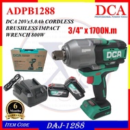 ADPB1288 DCA 20Vx5.0Ah CORDLESS BRUSHLESS IMPACT WRENCH 3/4" x 1700N.m x 800W - 3.6kg - DAJ-1288