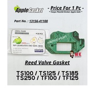 (1PC) REED VALVE Gasket Suzuki TS100 🍎 Apple Gskt Joint Carburetor V. Seat TS125 TS185 TS250 TF100 T