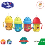 BOTOL MINUM ANAK SEDOTAN DAN PEGANGAN ANTI TUMPAH LUCU KARAKTER MURAH BABY SAFE ORIGINAL BABYSAFE SK