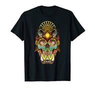 Mayan Aztec Influenced Mexico Jaguar Colorful Mask T-Shirt