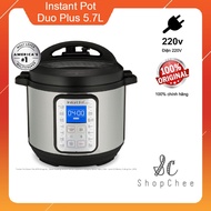 INSTANT POT DUO PLUS IP 60 MULTI-FUNCTION COOKER GENUINE - 5.7L - 6QT - 220V ELECTRICITY; UK DUC ANH