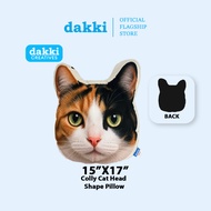 Dakki 15"x17" Colly Cat Head Shape Pillow