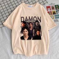 Miniso | Damon Salvatore Tshirt Teen 80s Korean Clothes Colorful Classic Digital Tshirt Trendy 2000s