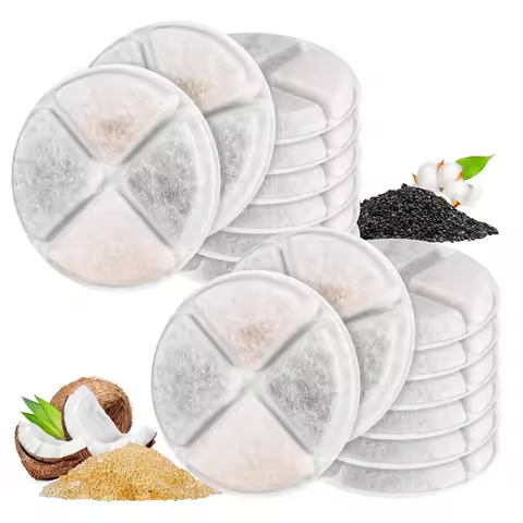 6 pieces Pet Fountain Filter Replacement Replacement Filter Fit for 101 oz/ 3 Liter Pet Dog Water Fo