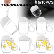 YOLA 5/10PCS 30ml Empty Plastic Bottles Hook Travel Containers Clamshell Soap Dispenser