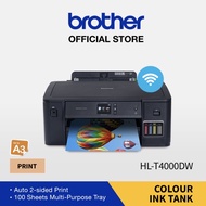 Brother HL-T4000DW A3 Wireless Colour Ink Tank Printer | Auto 2-sided Print | 100 Sheets Multi-Purpose Tray
