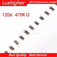 100PCS 1206 SMD Resistor 1% 470K Ohm 474 470Kohm