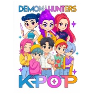Demon Hunter Kpop Iron-on Screen Printing 14 cm Kpop Demon Hunters Stickers