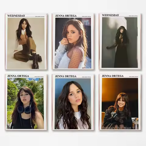 Jenna Ortega Poster Horror TV Play Wednesday Addams Canvas Painting HD Print Modern Wall Art Picture