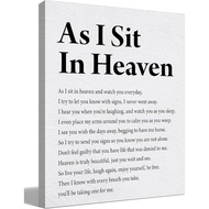Memorial Poem As I Sit In Heaven Canvas Wall Art Prints Decor For Home Bathroom Bedroom Living Room 