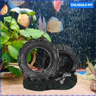 [DaladalaMY] Aquarium Tyre Decoration Aquarium Decoration Gifts Resin Hideout