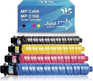 Weemay Compatible MP 406/C306 Toner Cartridge (BK/C/Y/M) Replacement for Ricoh MP C406 MP C306 MP C3