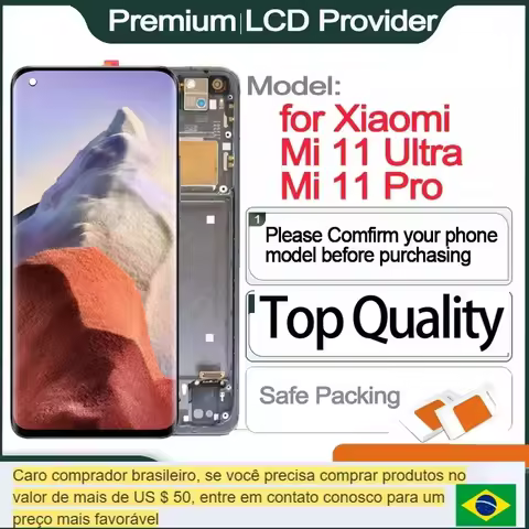 Original 6.81'' LCD Replacement for Xiaomi Mi 11 Ultra M2102K1G, M2102K1C Touch Screen Display Mi 11