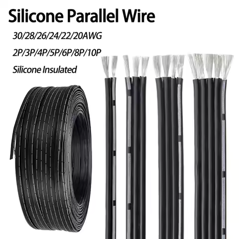 2~10meters Super Soft Silicone Parallel Wire 30AWG - 20AWG Multi Core 2P/3P/4P/5P/6P/8P/10P Flexible