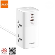 LDNIO SC4383 2500W รางปลั๊กไฟ เดสก์ท็อป พร้อมทื่ชาร์จมือถือ แท็บเหล็กUSB/Type-c ชาร์จเล็ว70W
