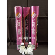 SHUTTLECOCKS LING MEI PINK BADMINTON 1TUBES = 12 PIECES