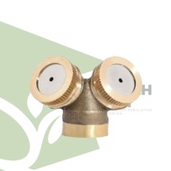 Brass Nozzle 2 Branches 2 heads 2 double heads for Pest Pump