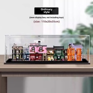 Acrylic Display Box Transparent Glass Cover for Lego Lego Harry Potter Diagon Alley 75978 Dustproof