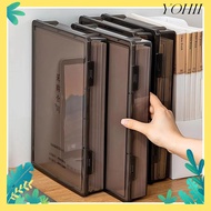 YOHII Certificate Storage Box, Plastic Transparent A4 File Box, Durable Dustproof A4 Multifunctional