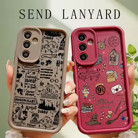 Couple Potters Wand Cover For OPPO Reno 13F 13 12F 12 11F 11 10 8T 8 7 6 Pro Plus Eyes Ladder Lanyar