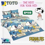 TOTO (SP108) Snoopy Pattern Bed Sheet Set Bedding Duvet Cover Brand Authentic 1