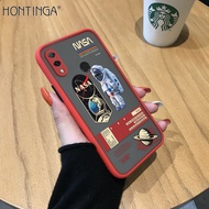 Hontingaเคสมือถือ เคสโทรศัพท์ เคส Huawei Y9 2019 Caseสร้างสรรค์NASAอเมริกาอวกาศแห่งชาตินักบินอวกาศมีน้ำค้างแข็งโปร่งใสเคสโทรศัพท์เต็มกลับเคสโทรศัพท์กล้องป้อง