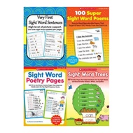 4 quyển Sight word - bản A4 đẹp cho bé 3Y làm quen Tiếng Anh