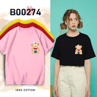 🇲🇾COTTON TSHIRT DUFFY AND FRIENDS BEAR DISNEY 达菲熊 CUTE TEDDY BAJU SAIZ BESAR XXS XXL OVERSIZE SHIRT 