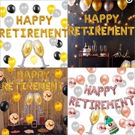 RETIREMENT HAPPY Balloon Set Colleague Leader Party Decoration Venue