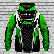 New Casual Hoodie Kawasaki Logo Pullover Fashion Street Cool Motorcycle Team Racing Clothes Men Camp