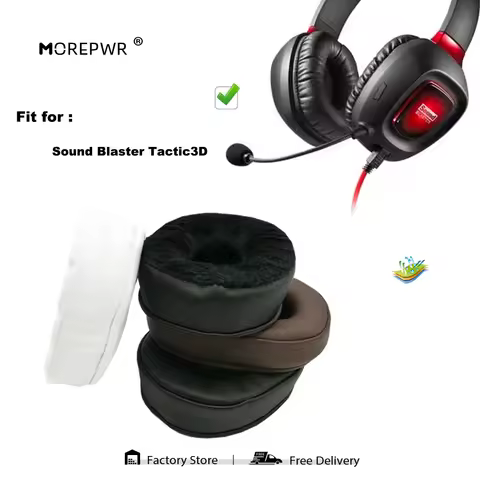 Replacement Ear Pads for Sound Blaster Tactic3D Headset Parts Leather Cushion Velvet Earmuff Earphon