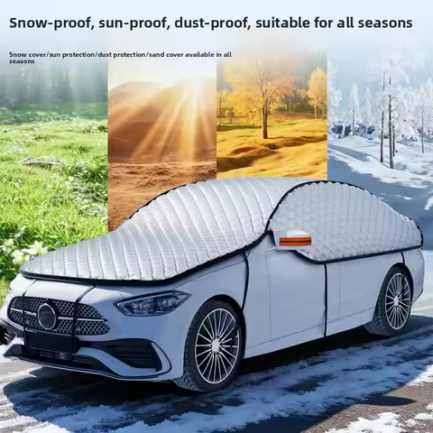 Universal Winter Snow Block Snow and Frost Protection Car Front Block Glass Sun Block Half Car Cover