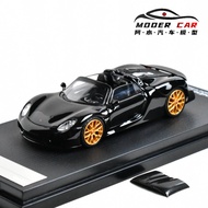 [Ready Stock] TimeMicro TM 1: 64 Porsche 918 Spyder Black Alloy Car Model