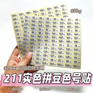 MARD Affordable Bean Color Number Sticker Sticker Sticker Sorting Label Sticker Handmade DIY Bean Co