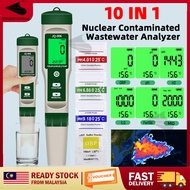 HOT🔥10 IN 1 Water Quality Tester Nuclear Wastewater Tritium PH/TDS/EC/ORP/SG/MΩ High Precision Meter