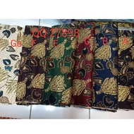 KATUN QQ cotton batik fabric, gold tinsel batik, no fading, rice motif