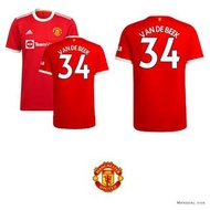 ⚽️曼聯2021-22紅色主場短袖球衣(34 雲迪碧克)