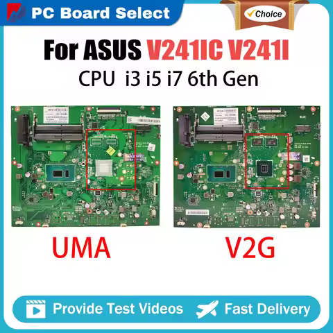 For ASUS Vivo AiO V241I V241I V241IC Mainboard Laptop Motherboard CPU i3 i5 i7 Original Quality 100%