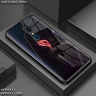 [AA29] OPPO F11 Glossy Glitter Glass Softcase | OPPO F11 PRO | Rog Motif | Cute Cool Case Oppo f11 f